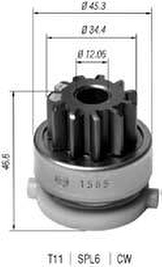 Impulsor de Partida do Motor de Arranque - Zen - 1585 - Unitário