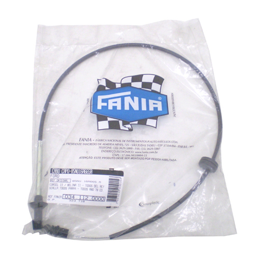 Cabo de Abertura do Capô - Fania - 34-112 - Unitário