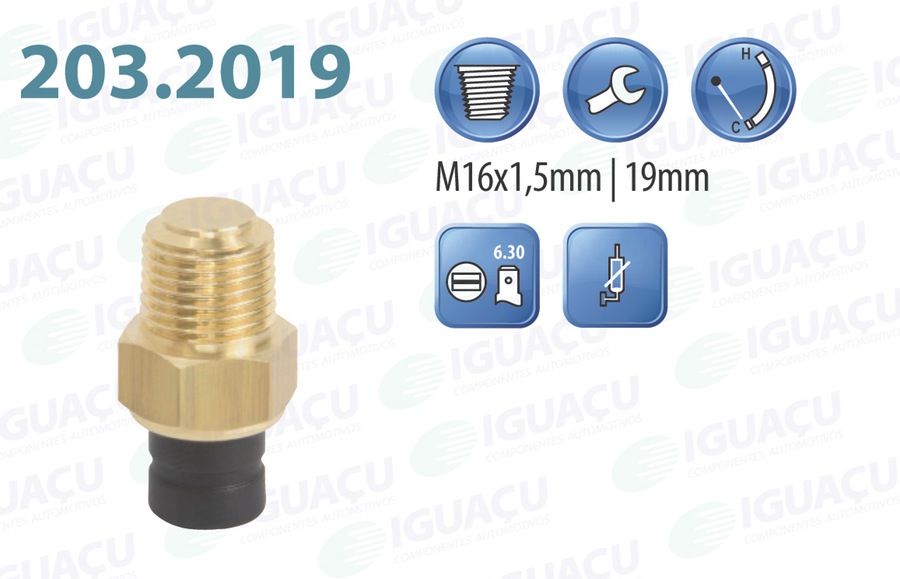 Sensor de Temperatura do Painel Fiat Uno - Iguaçu - 203.2019 - Unitário