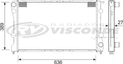 Radiador de Água Alumínio Leve Unitário - Visconde - 19228 - Unitário