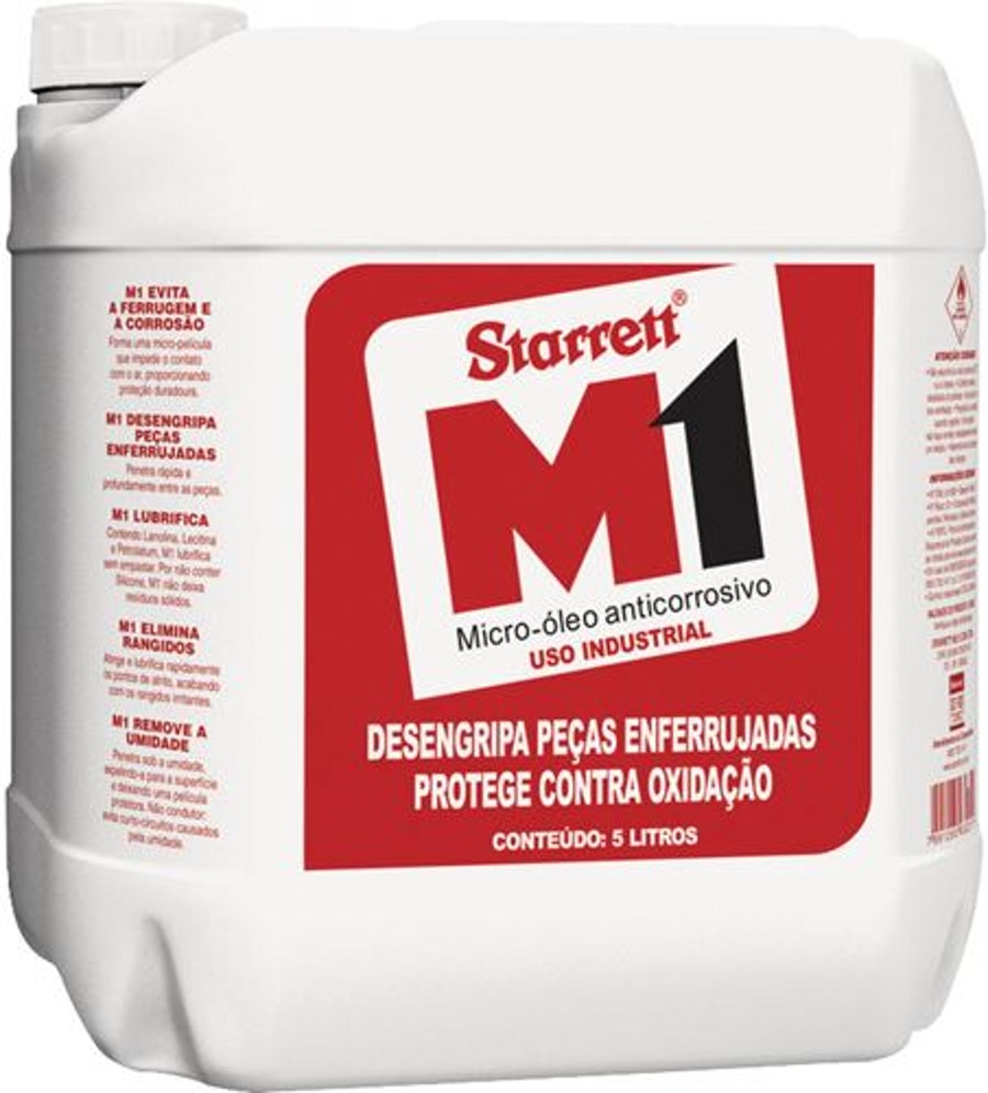 Óleo Lubrificante Anticorrosivo 5L - Starrett - M1-5 - Unitário