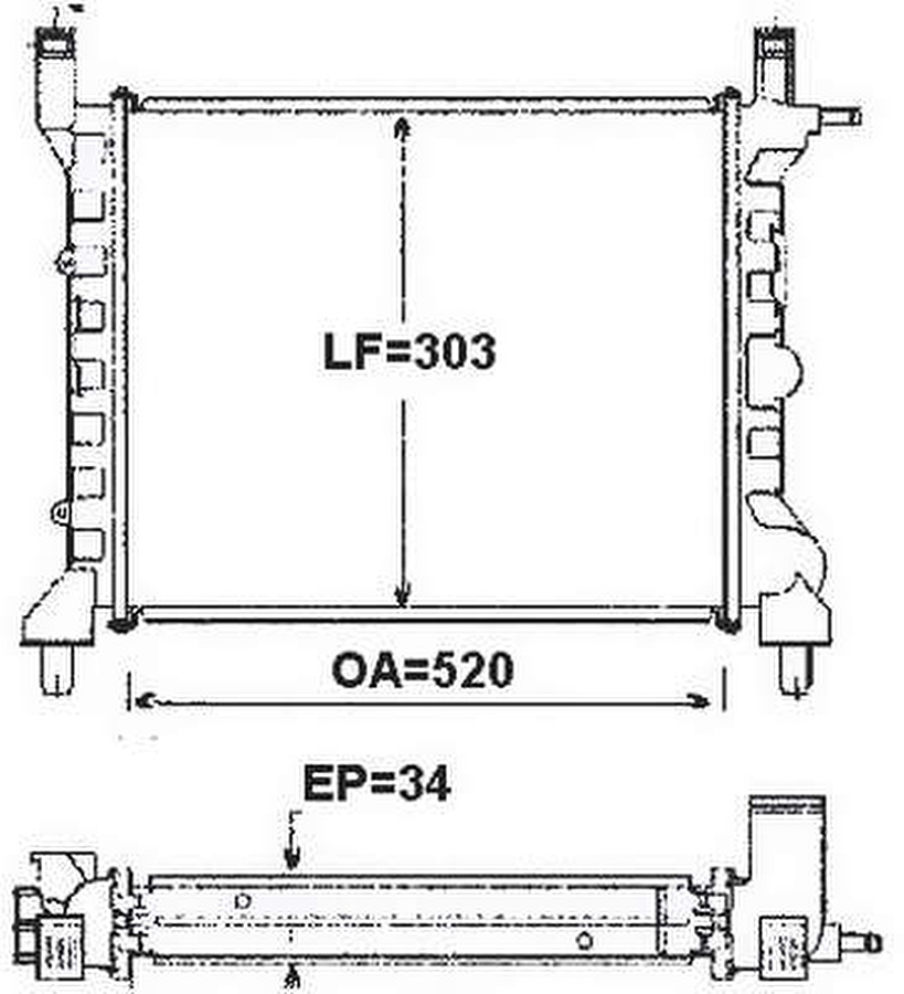 Radiador de Resfriamento - Valeo - 6AB009A - Unitário