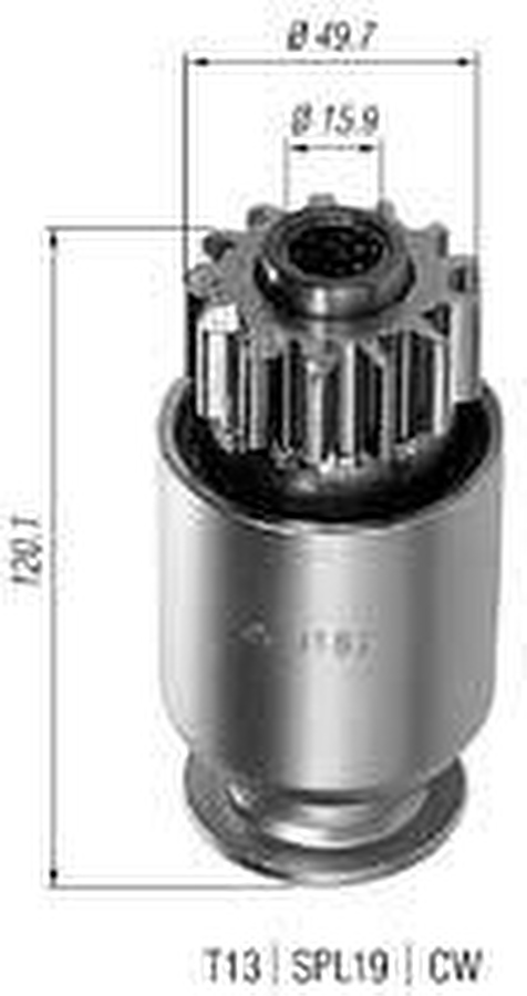 Impulsor de Partida do Motor de Arranque - Zen - 0182 - Unitário