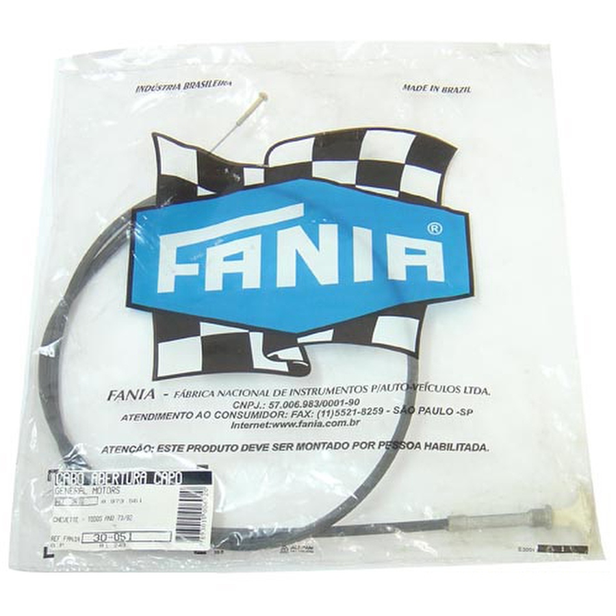 Cabo de Abertura do Capô - Fania - 30-051 - Unitário