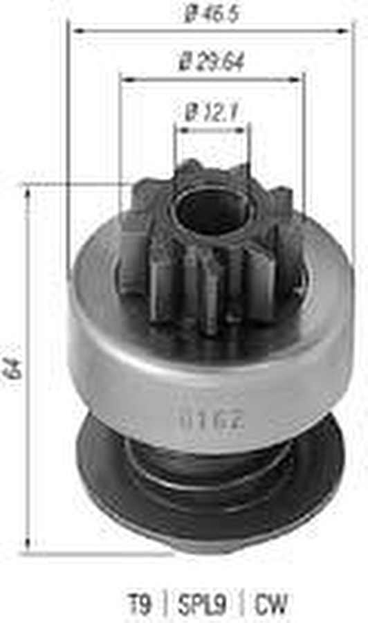 Impulsor de Partida do Motor de Arranque - Zen - 0162 - Unitário