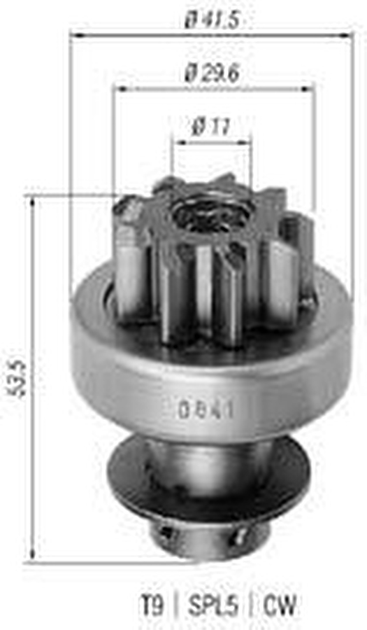 Impulsor de Partida do Motor de Arranque - Zen - 0841 - Unitário
