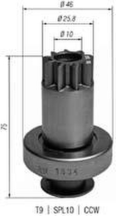 Impulsor de Partida do Motor de Arranque Automotivo Unitário - Zen - 1534 - Unitário