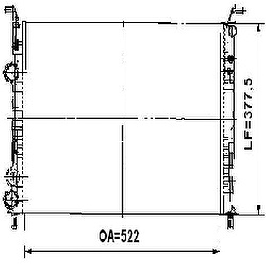 Radiador de Resfriamento para Fiat Idea Palio Siena Strada Automotivo - Valeo - 732352R - Unitário