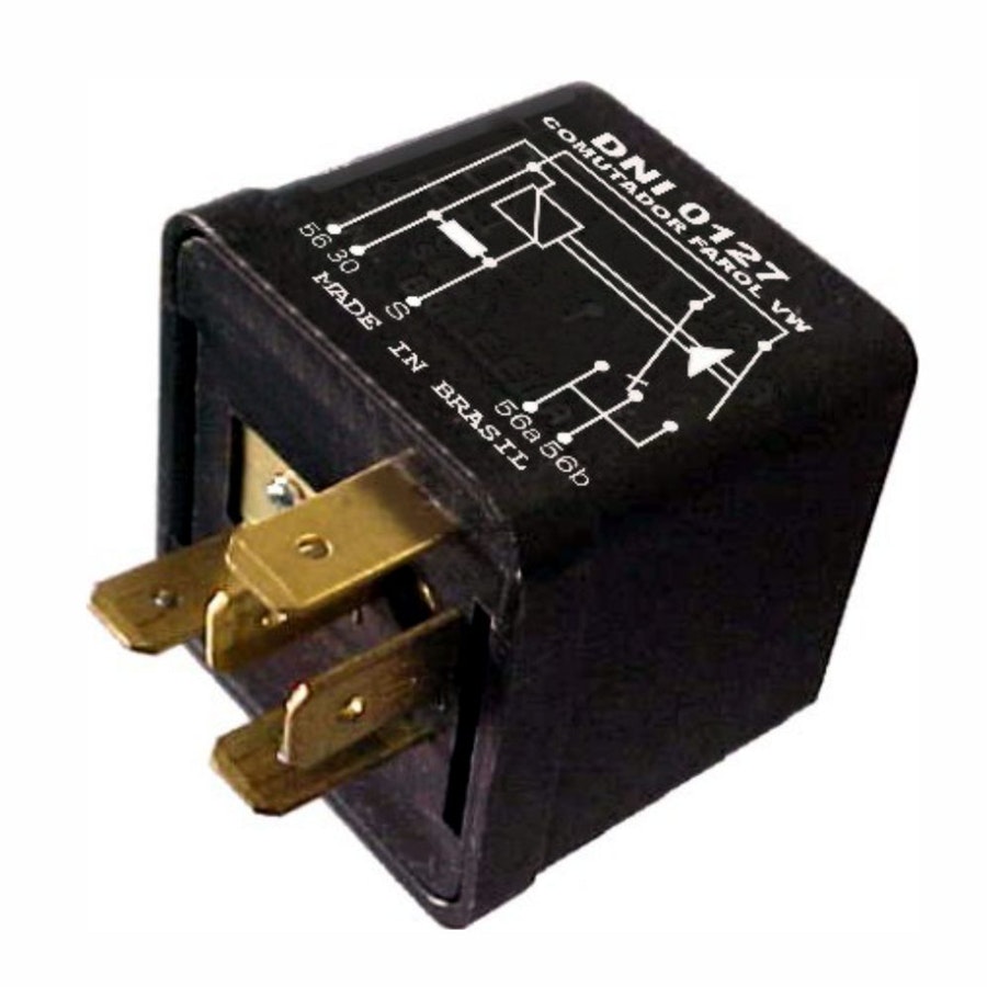 Relé Comutador de Farol Alto e Baixo Vw / Audi - 12V 5 Terminais - DNI - DNI 0127 - Unitário