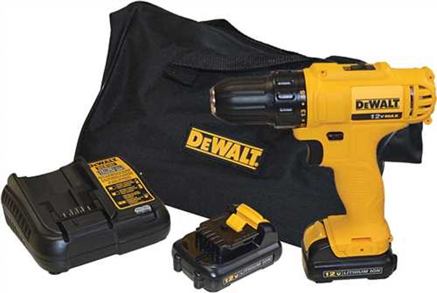 Furadeira Parafusadeira 3/8" 12V Íon Lítio DCD700C2 - DeWalt - DCD700C2-B2 - Unitário