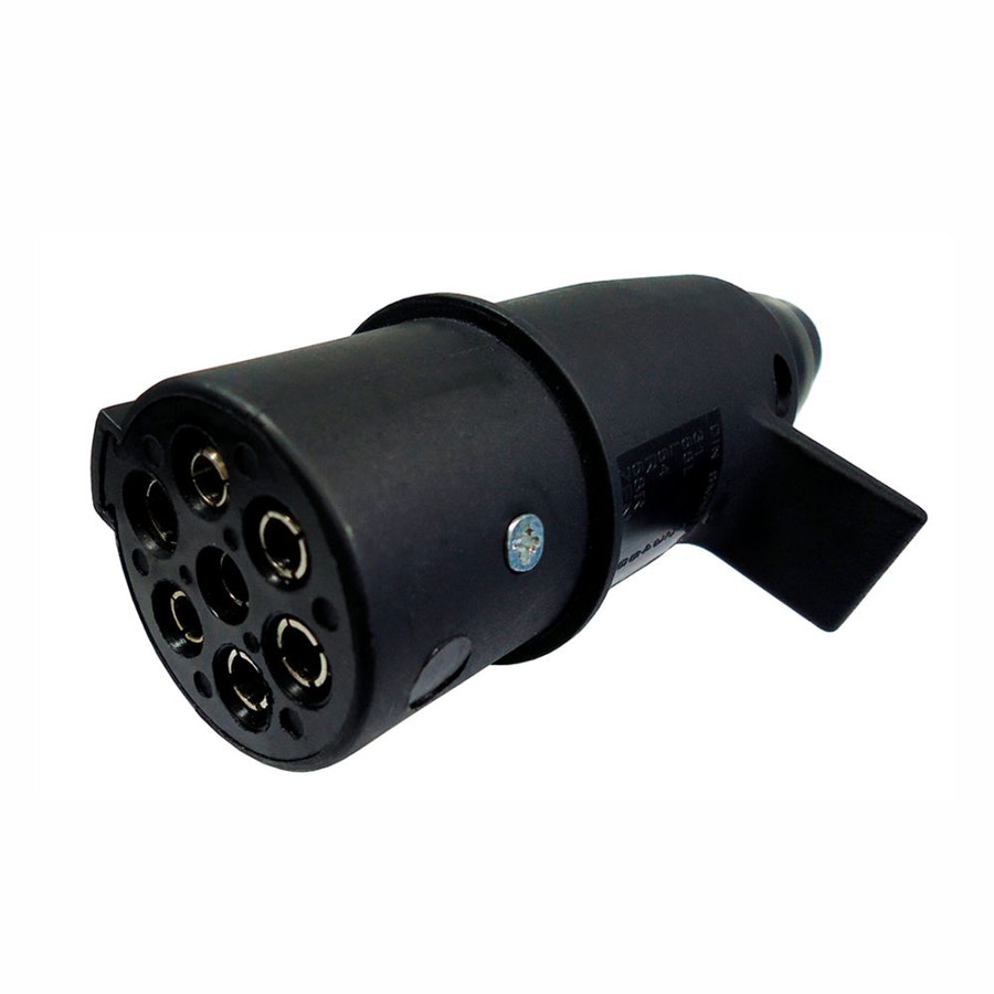 Tomada de Engate Macho 7 Polos Polarizada em Nylon Reforçado 12V/24V - DNI - DNI 8312 - Unitário