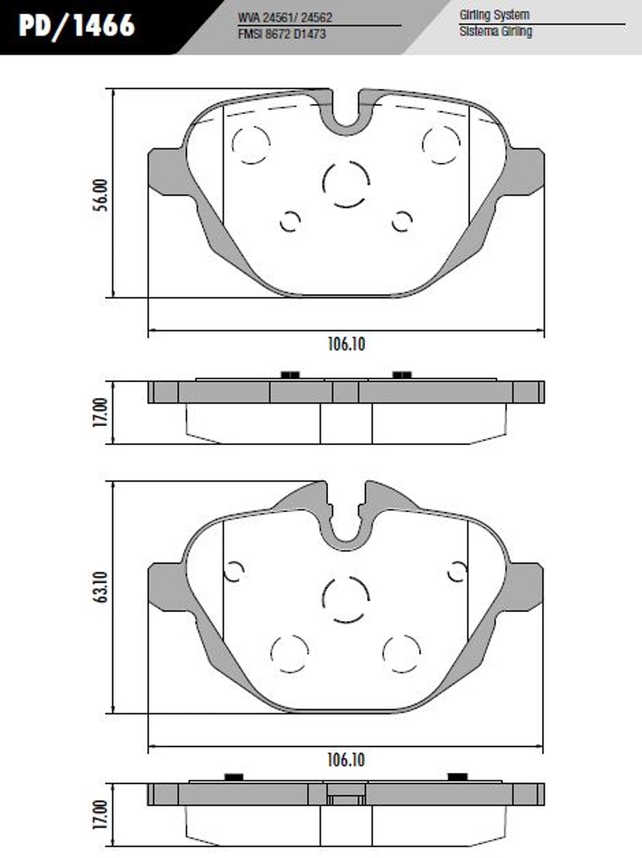 Pastilha de Freio - Fras-le - PD/1466 - Jogo