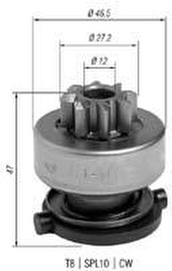 Impulsor de Partida do Motor de Arranque - Zen - 1478 - Unitário