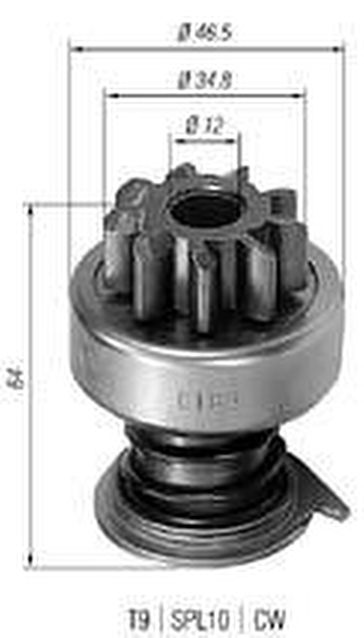 Impulsor de Partida do Motor de Arranque - Zen - 0163 - Unitário