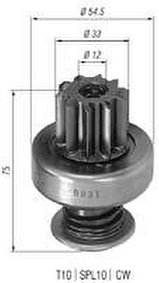 Impulsor de Partida do Motor de Arranque - Zen - 0931 - Unitário