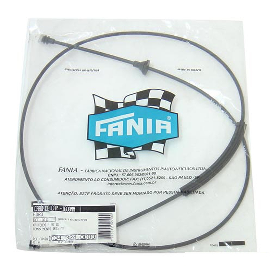 Cabo de Abertura do Capô - Fania - 34-324 - Unitário