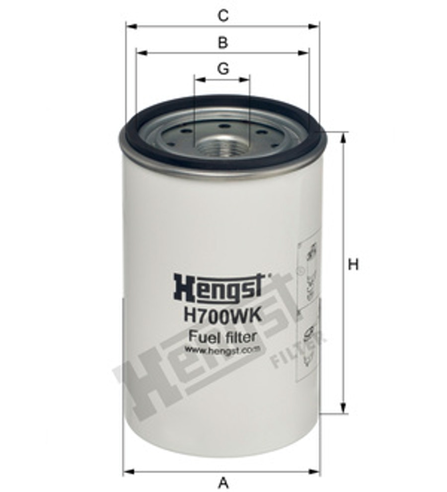 Elemento Filtro Combustível - Hengst - H700WK - Unitário