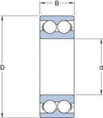 Rolamento de Esferas de Contato Angular  - SKF - 3304 A - Unitário