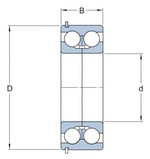 Rolamento de esferas de contato angular - SKF - 5410 A - Unitário