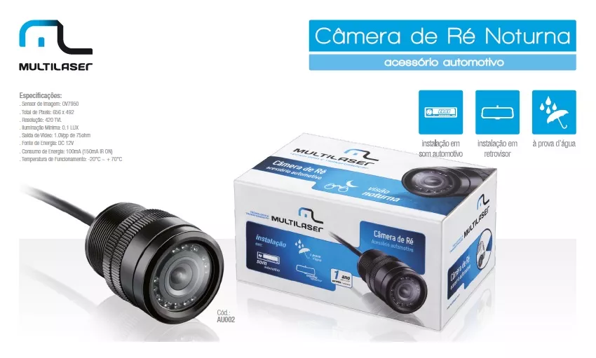 alt: Miniatura imagem do produto Câmera de Ré com Visão Noturna