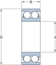 alt: Miniatura imagem do produto Rolamento de Esferas de Contato Angular  - SKF - 5411 A - Unitário
