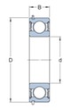 alt: Miniatura imagem do produto Rolamento rígido de esferas. ranhura para anel de retenção no anel externo com o anel de retenção