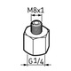 alt: Miniatura imagem do produto Pino graxeiro G1/4 – M8 x 1